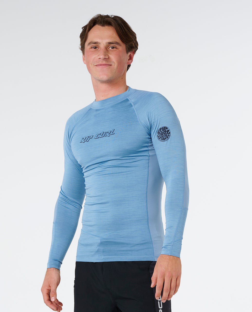 Rip Curl - Dawn Patrol UPF Perf Long Sleeve Rash Vest | Faded Denim