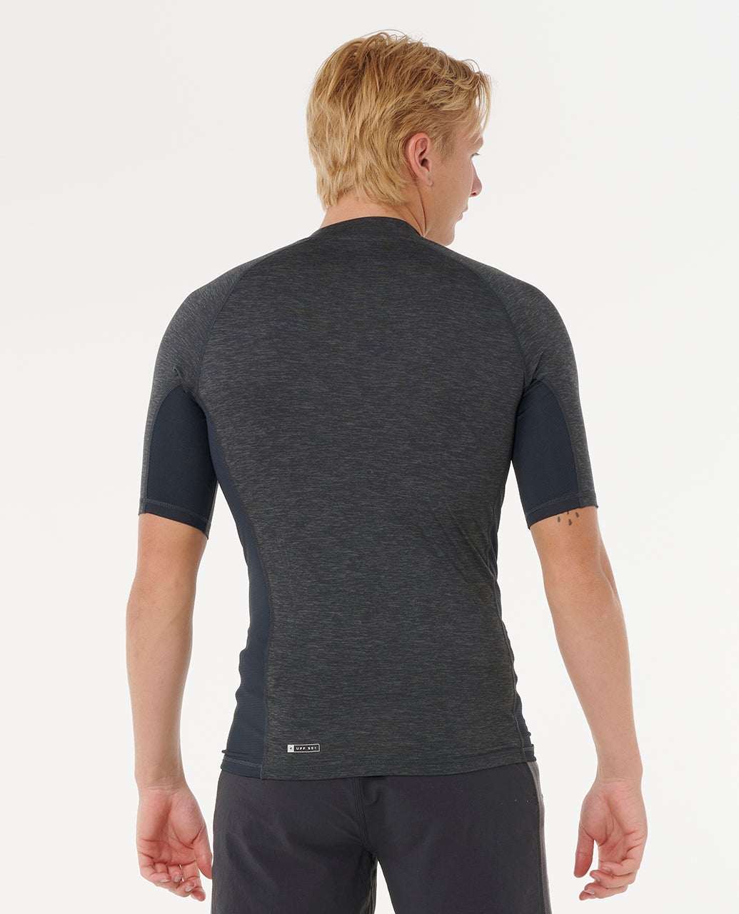 Rip Curl - Dawn Patrol UPF Perf Short Sleeve Rash Vest | Black Marle