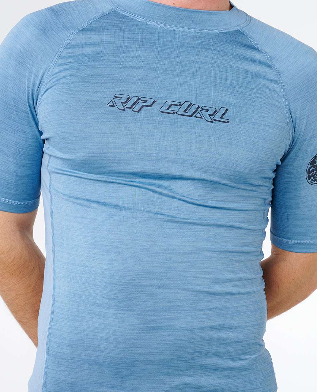 Rip Curl - Dawn Patrol UPF Perf Short Sleeve Rash Vest | Faded Denim