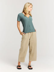 Protest - Oval T-Shirt - Laurel Green