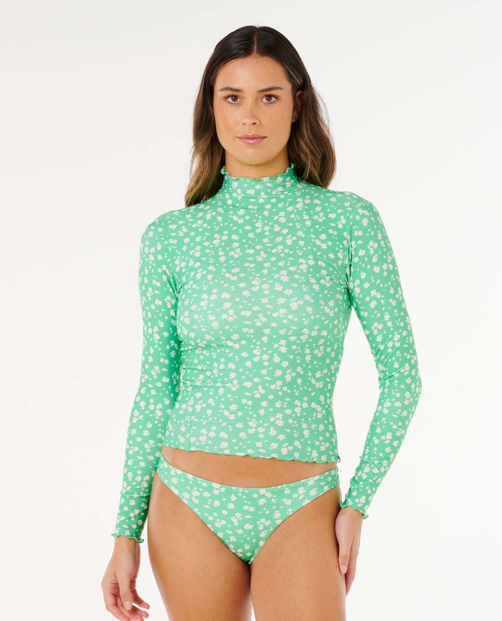 Rip Curl - Women's Surf Side UPF long Sleeve Rash Vest | Light Green