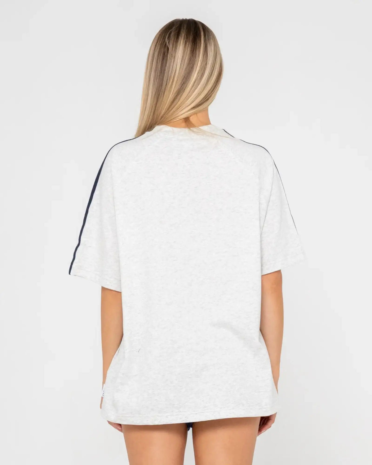 Rusty - All Saint Collegiate Oversized Tee | Ecru Marle