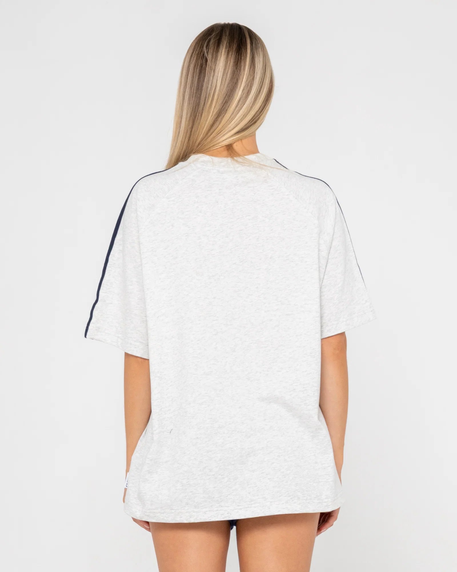 Rusty - All Saint Collegiate Oversized Tee | Ecru Marle