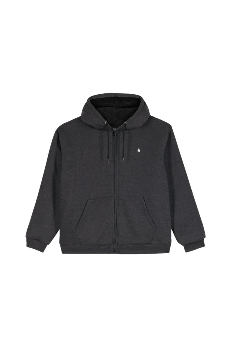 Volcom - Single Stone Lined Zip Hoodie | Heather Black