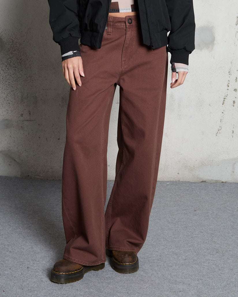 Volcom - Beeggy Denim Pant | Tobacco Brown