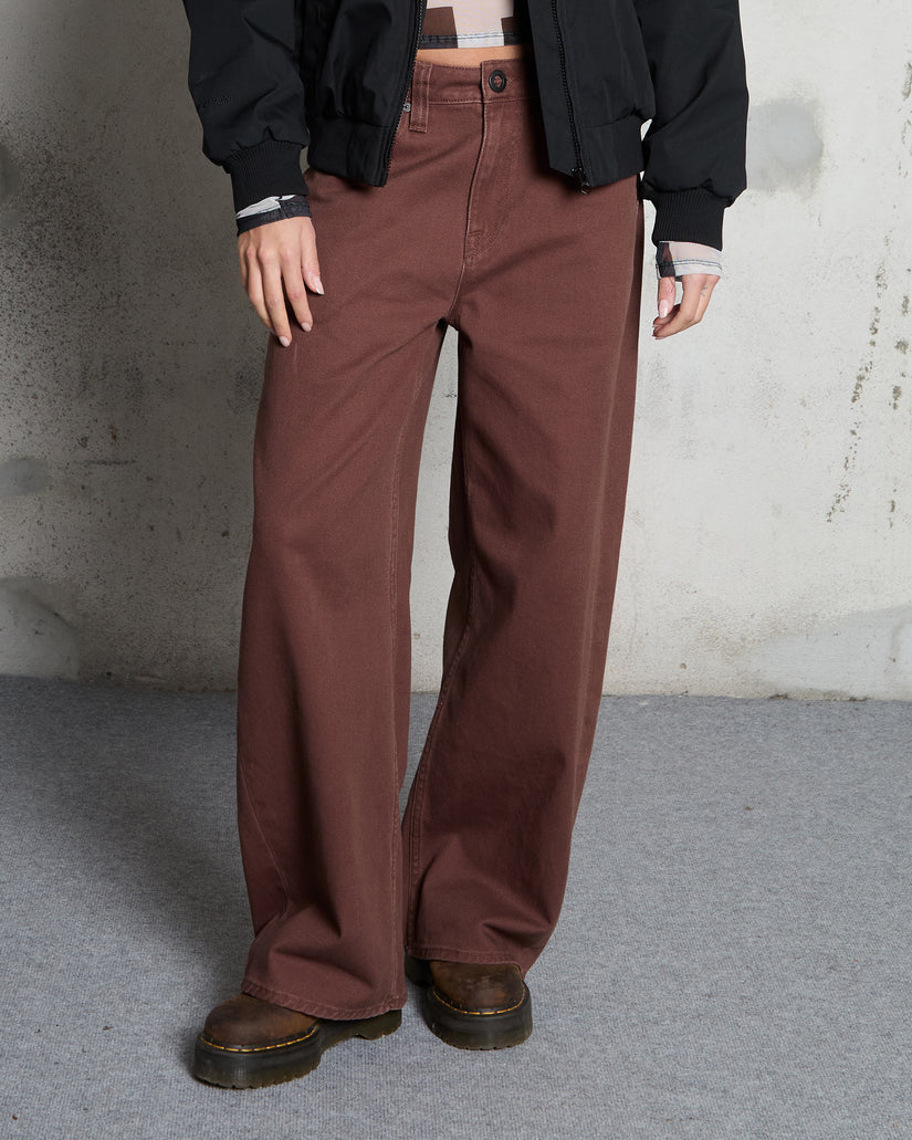 Volcom - Beeggy Denim Pant | Tobacco Brown