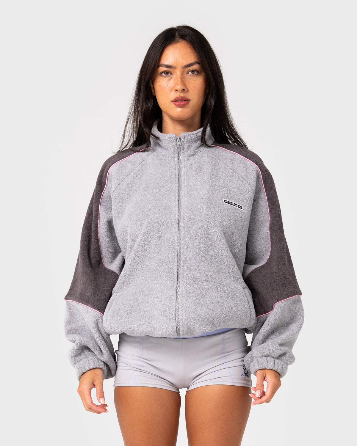 Rusty - Coach Zip Through Sherpa Fleece | Ultimate Grey