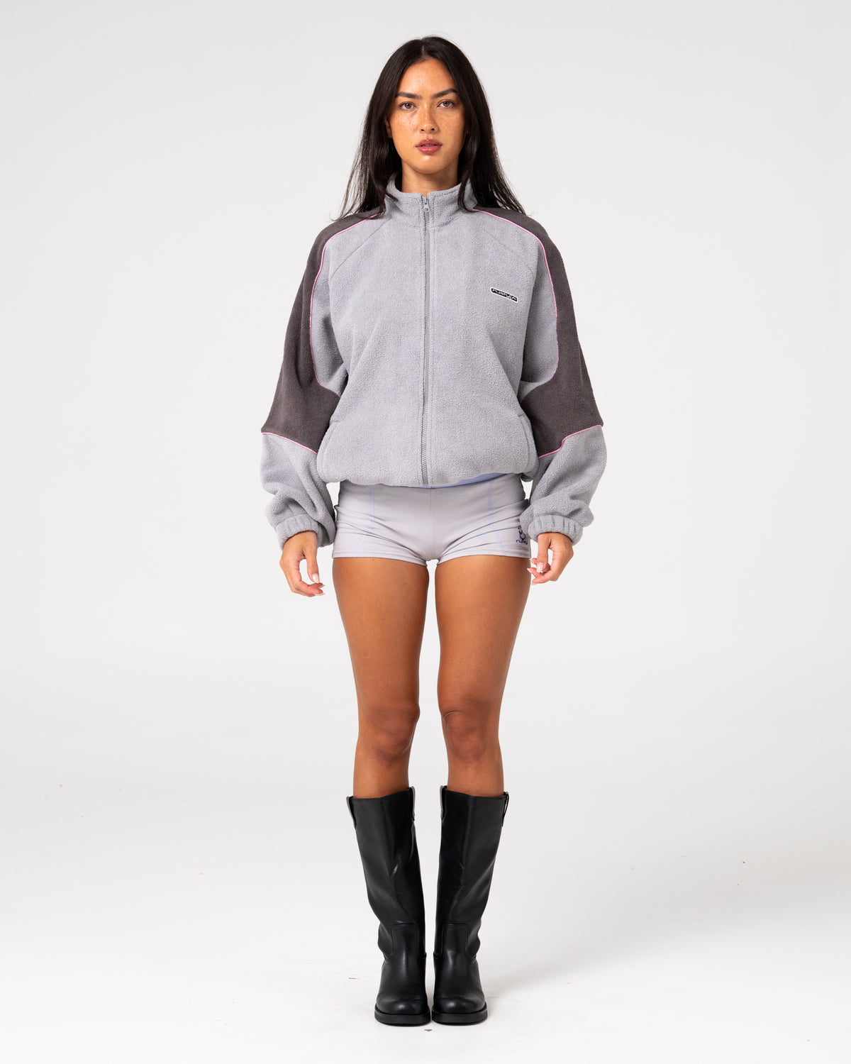 Rusty - Coach Zip Through Sherpa Fleece | Ultimate Grey