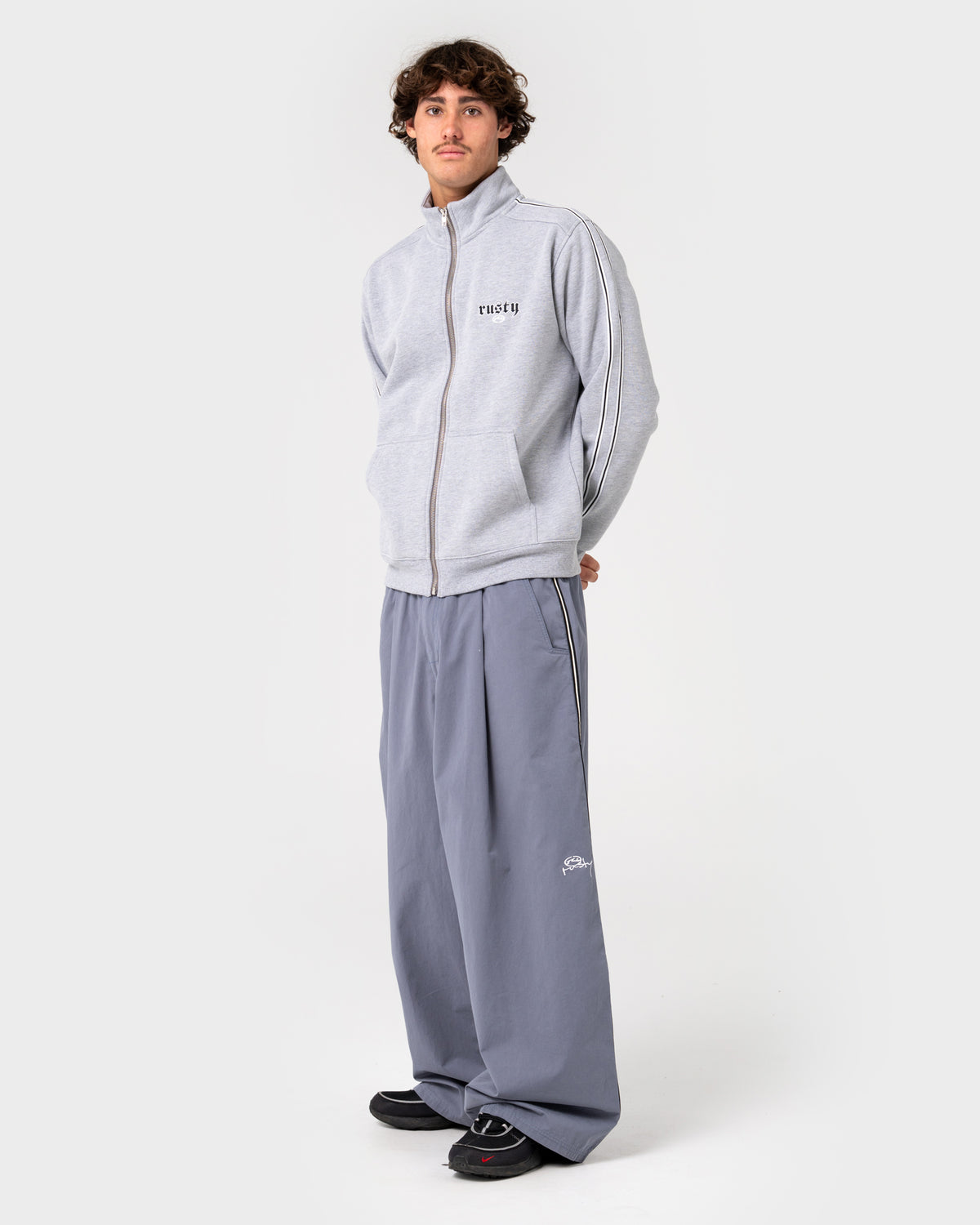 Rusty - Tracka Zip-Thru Fleece | Grey Marle