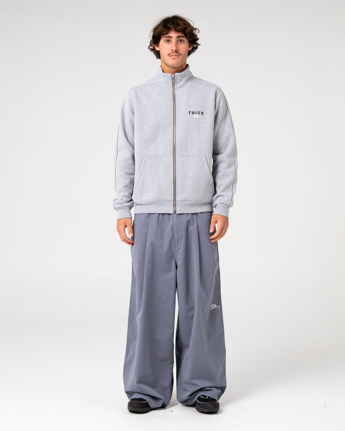 Rusty - Tracka Zip-Thru Fleece | Grey Marle
