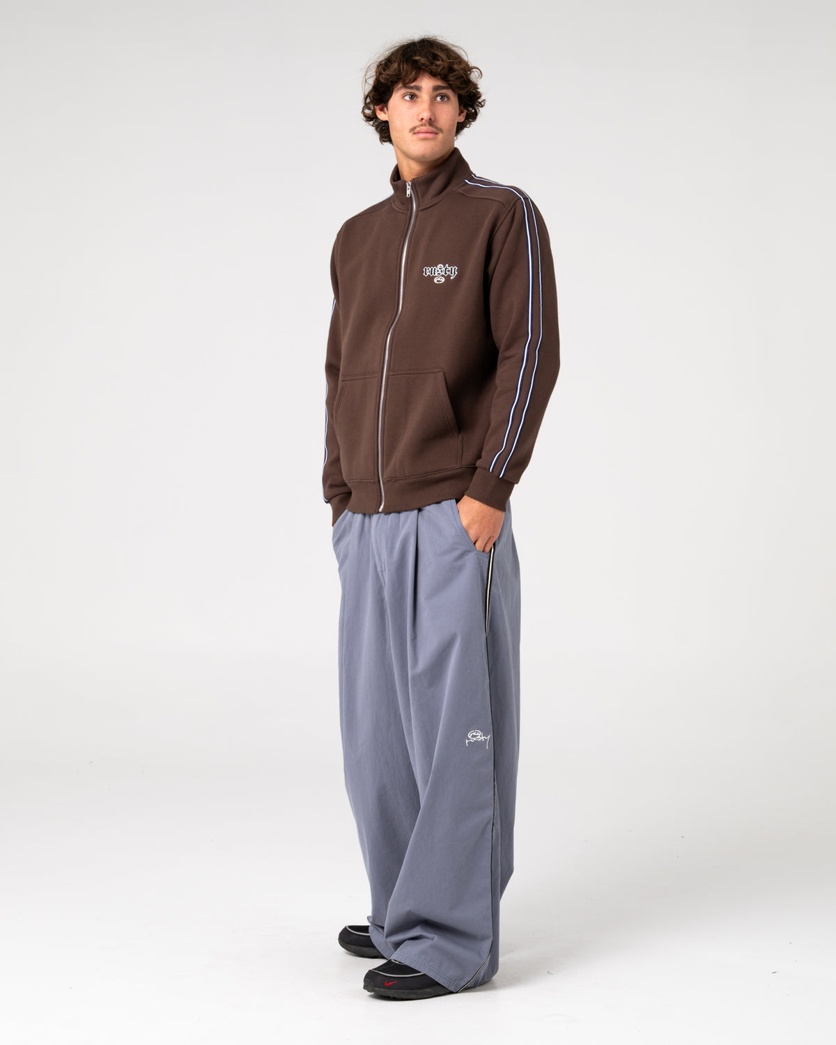 Rusty - Tracka Zip-Thru Fleece | Java