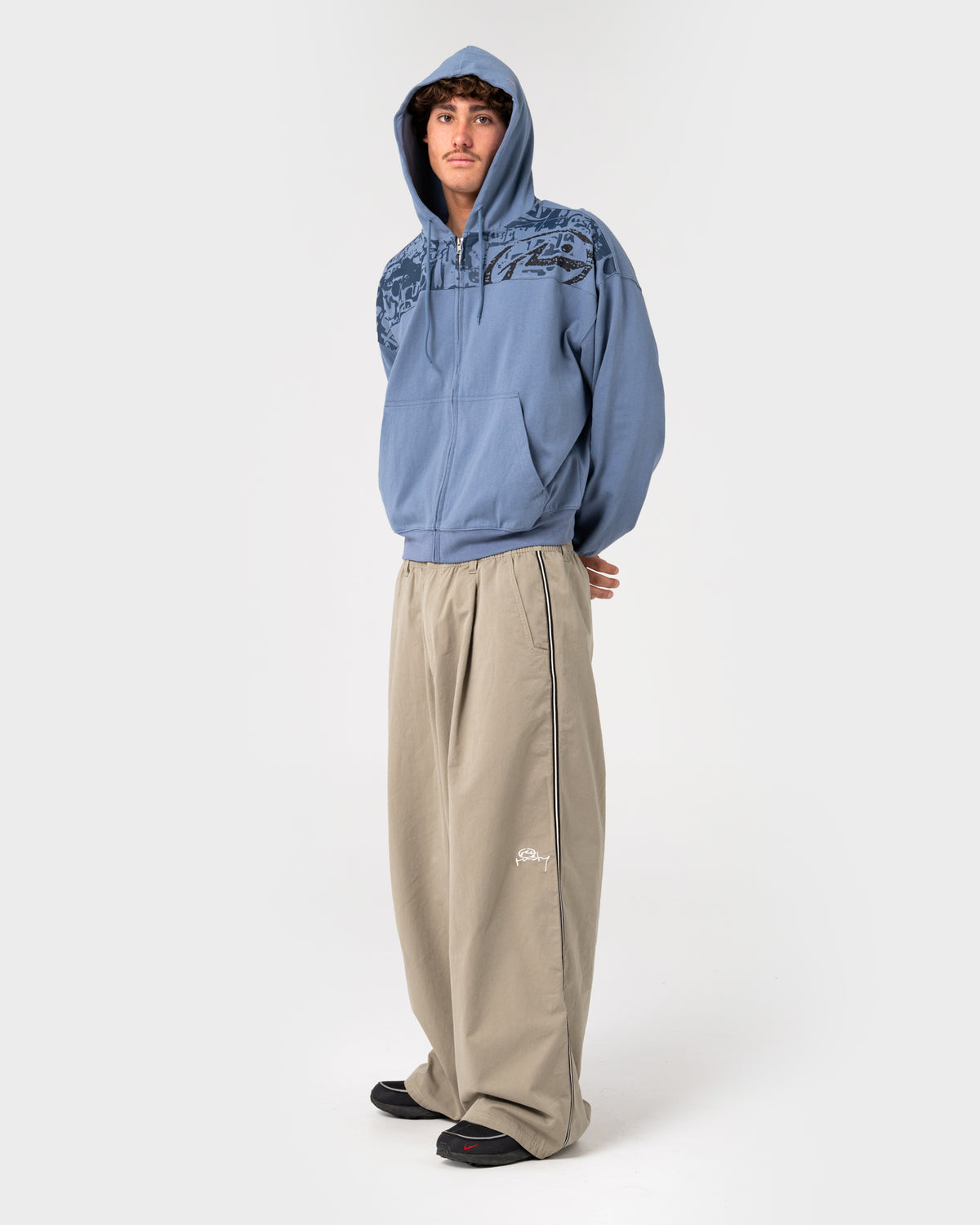 Rusty - Chief Keef Lightweight Zip-Thru Hoodie | Shadow Blue