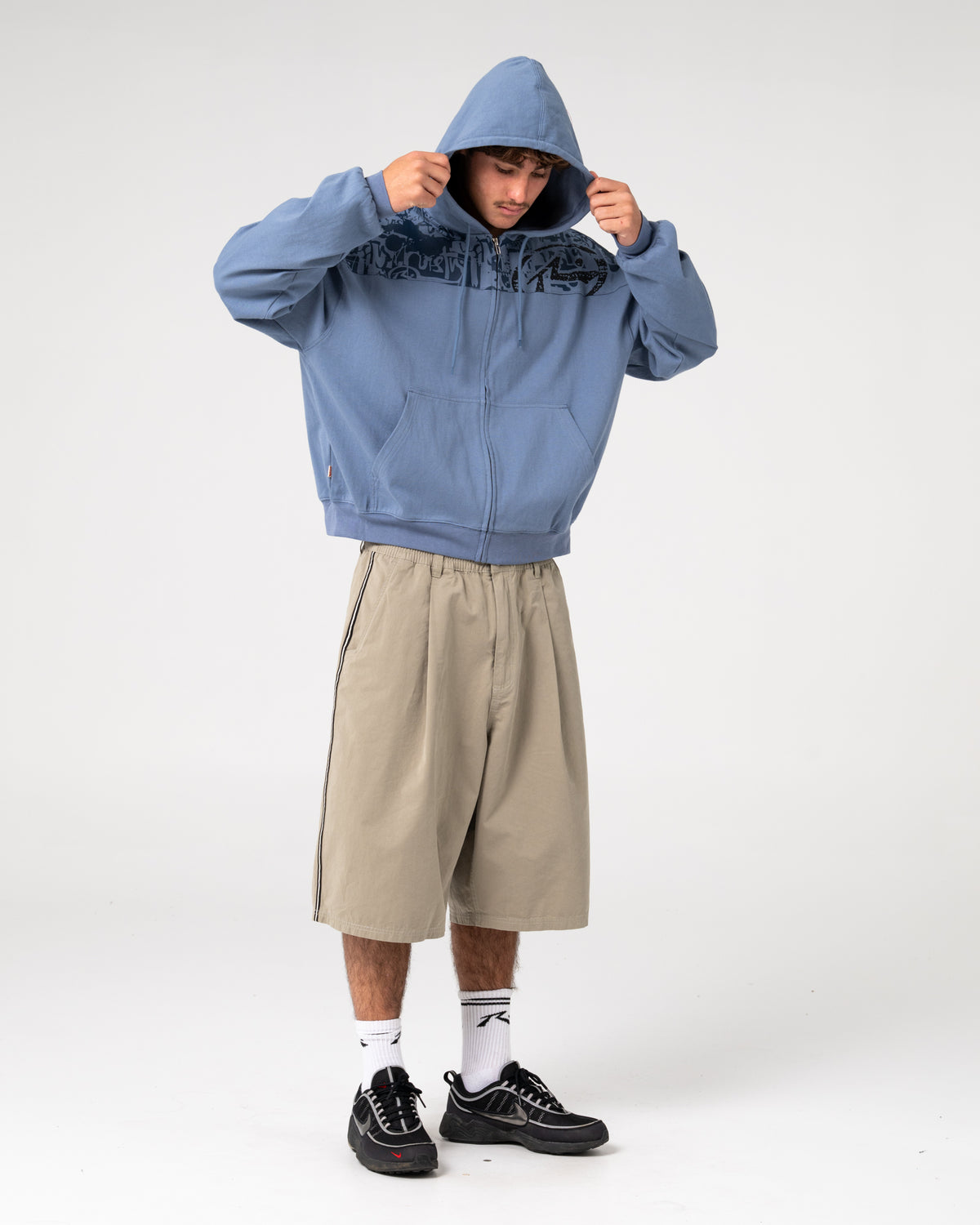 Rusty - Chief Keef Lightweight Zip-Thru Hoodie | Shadow Blue
