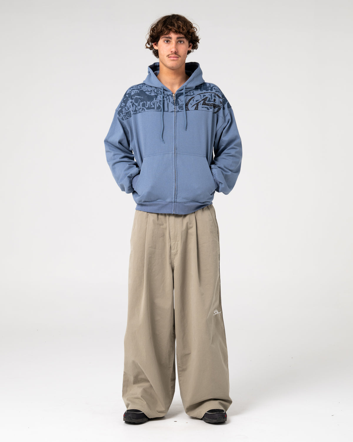 Rusty - Chief Keef Lightweight Zip-Thru Hoodie | Shadow Blue