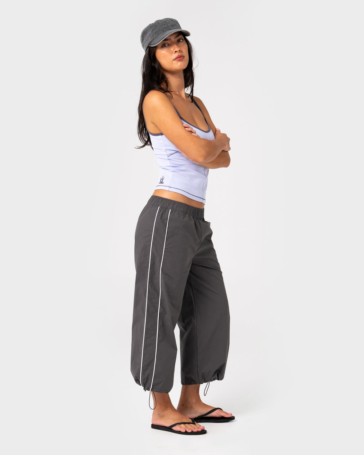 Rusty - Played Low Rise Capri Track Pant | Carbon