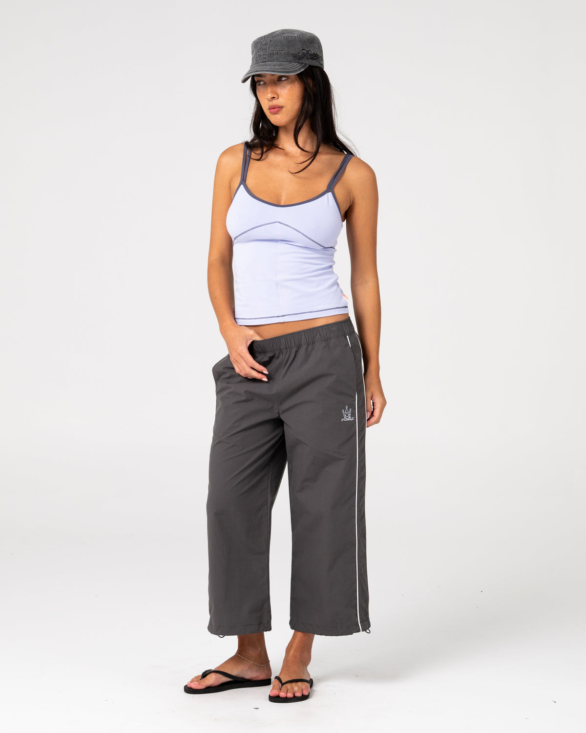 Rusty - Played Low Rise Capri Track Pant | Carbon