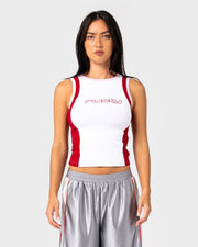 Rusty - Messi Contrast Tank | White