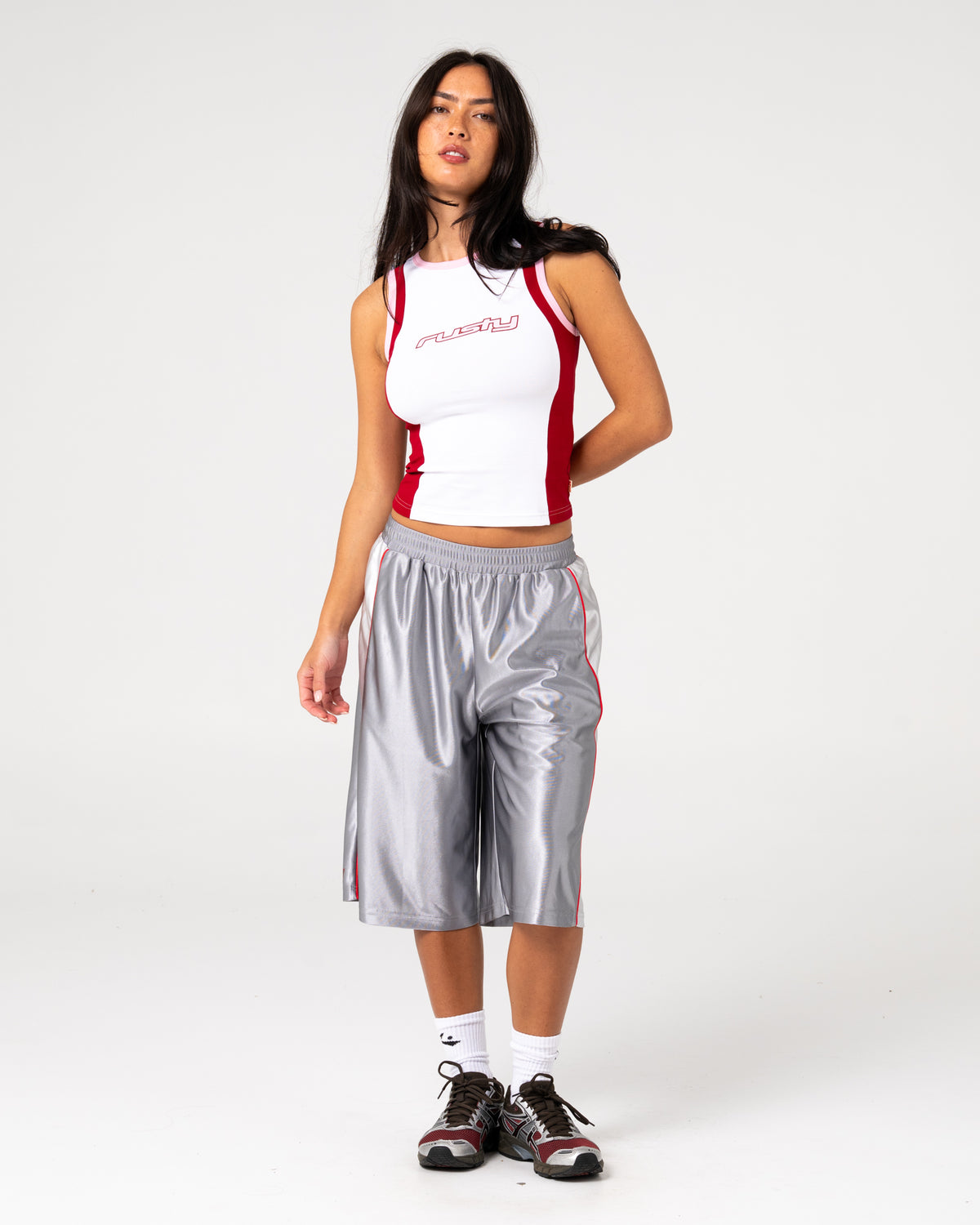 Rusty - Messi Contrast Tank | White