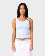 Rusty - Score Contrast Tank | Ice Blue
