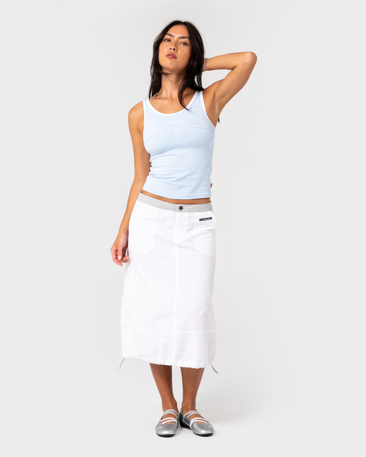 Rusty - Score Contrast Tank | Ice Blue