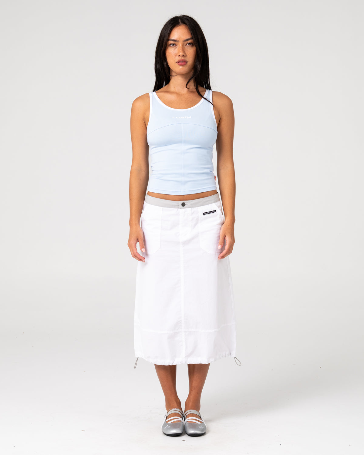 Rusty - Score Contrast Tank | Ice Blue