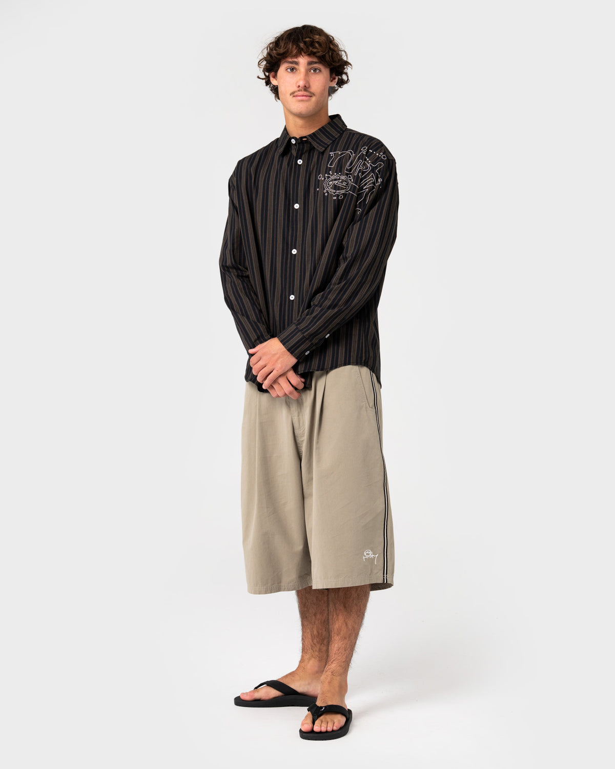 Rusty - Bandulu Long Sleeve Shirt |  Black