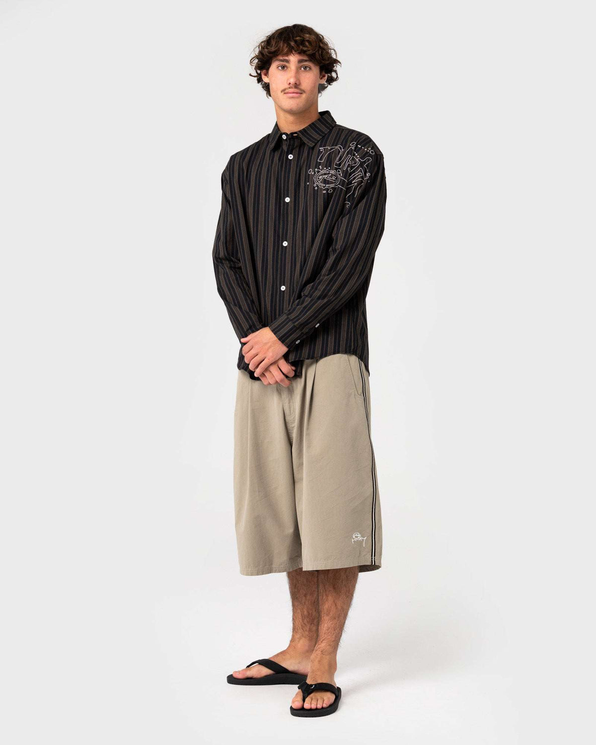 Rusty - Bandulu Long Sleeve Shirt |  Black