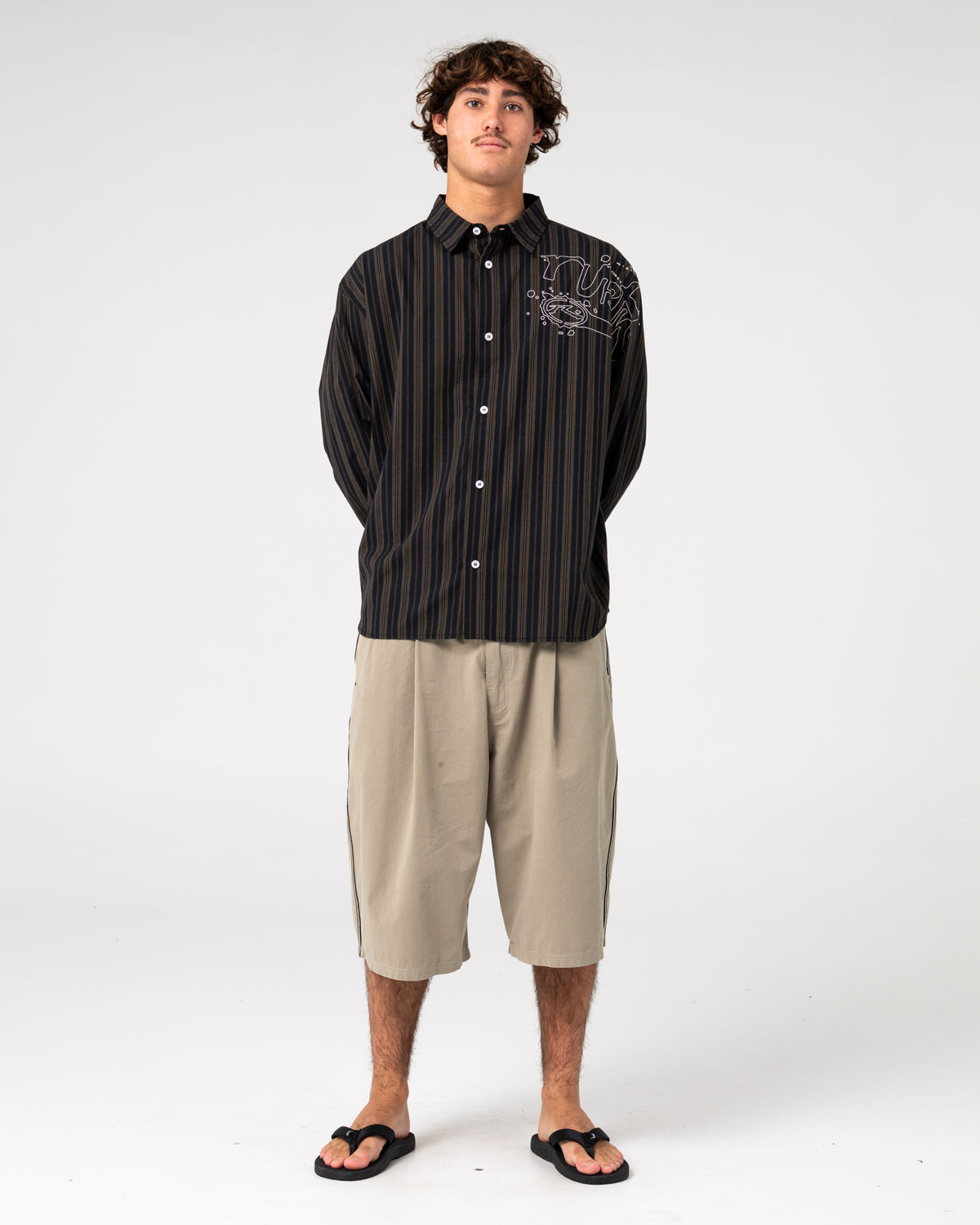 Rusty - Bandulu Long Sleeve Shirt |  Black