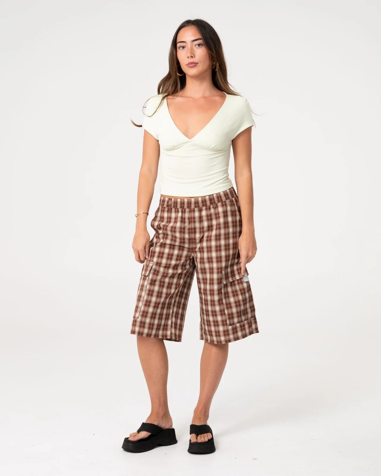 Rusty- Ms Screw Elastic Cargo Short | Java
