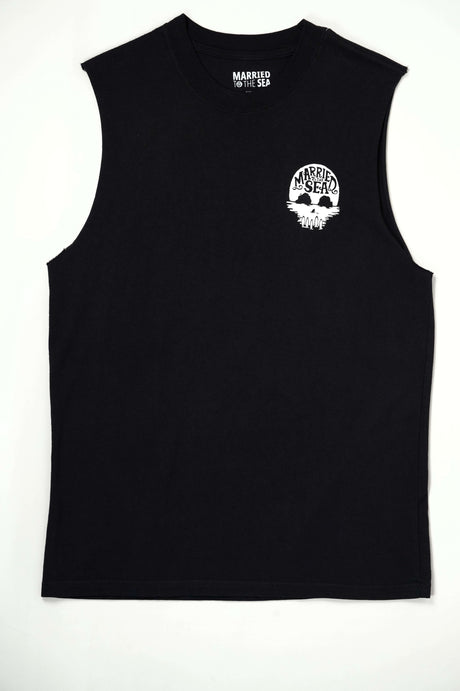 Skull Island Tank Top | Faded Black