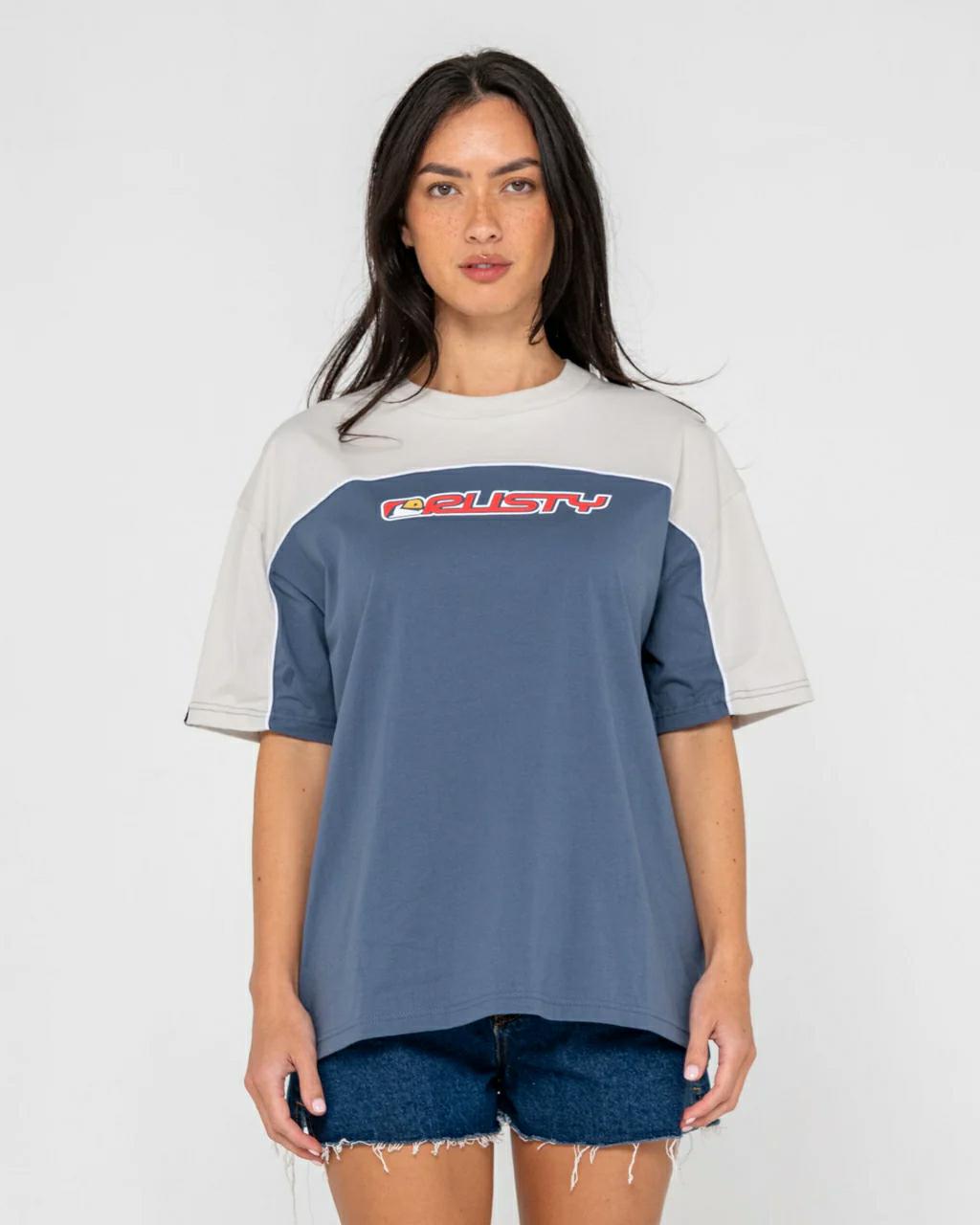 Rusty - Archived Ops Oversized Tee | China Blue