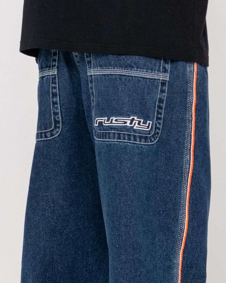 Rusty - Flip Daddy 2.0 Jean | Deep Sea Blue / Orange