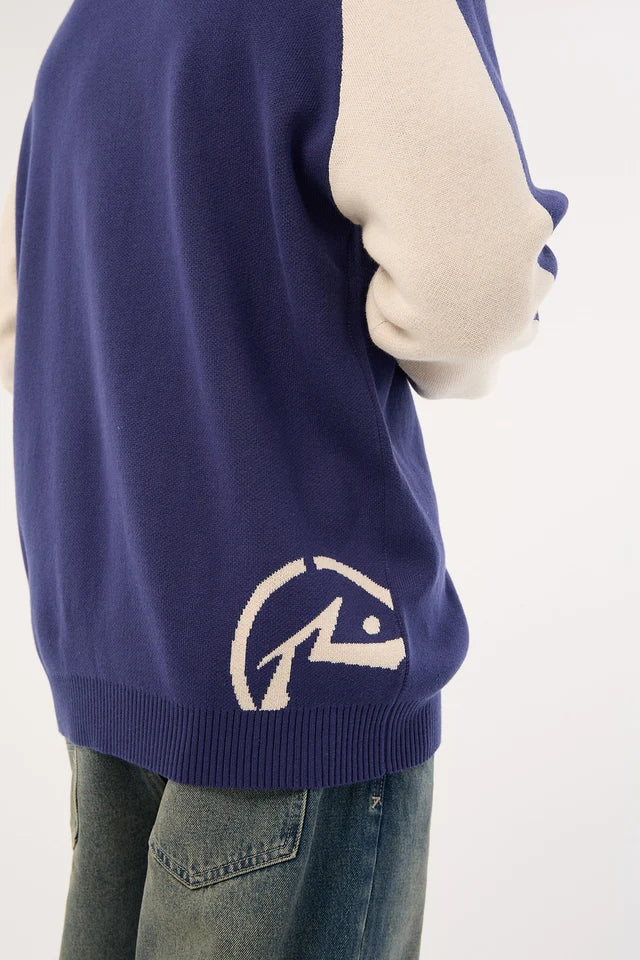 Rusty - Roll Safe Boxy Knitted Crew | Dark Blue