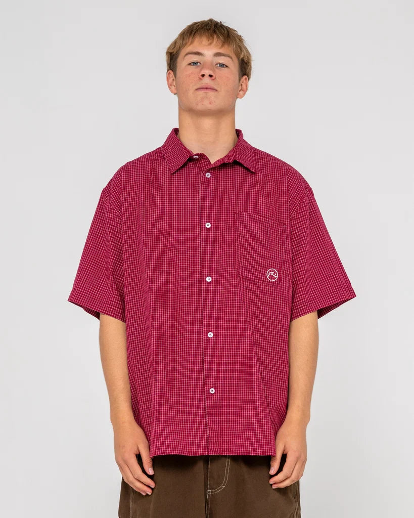 Rusty - Ransom Short Sleeve Shirt |  Burgundy