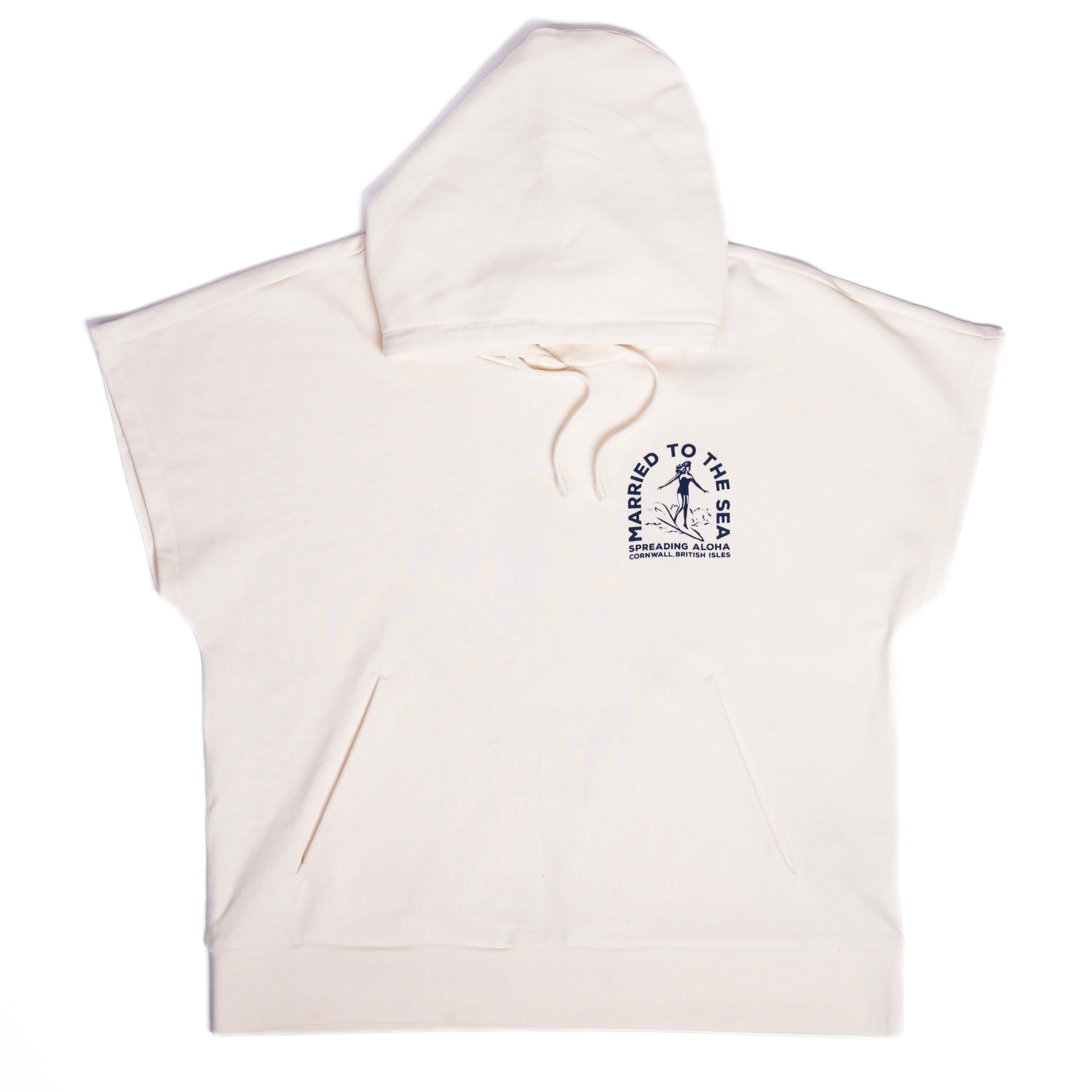 Surfer Girl Womens Sleeveless Hood | Ivory