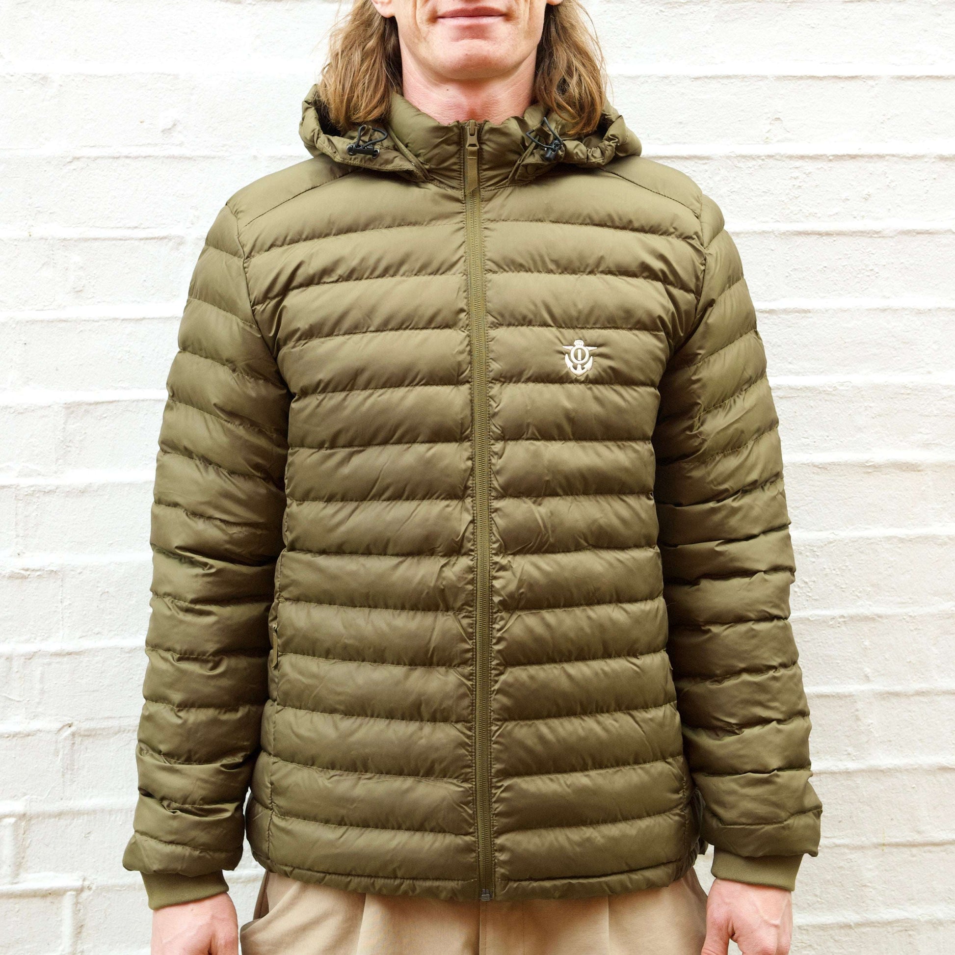 Anchor Padded Jacket - British Khaki | Married to the Sea