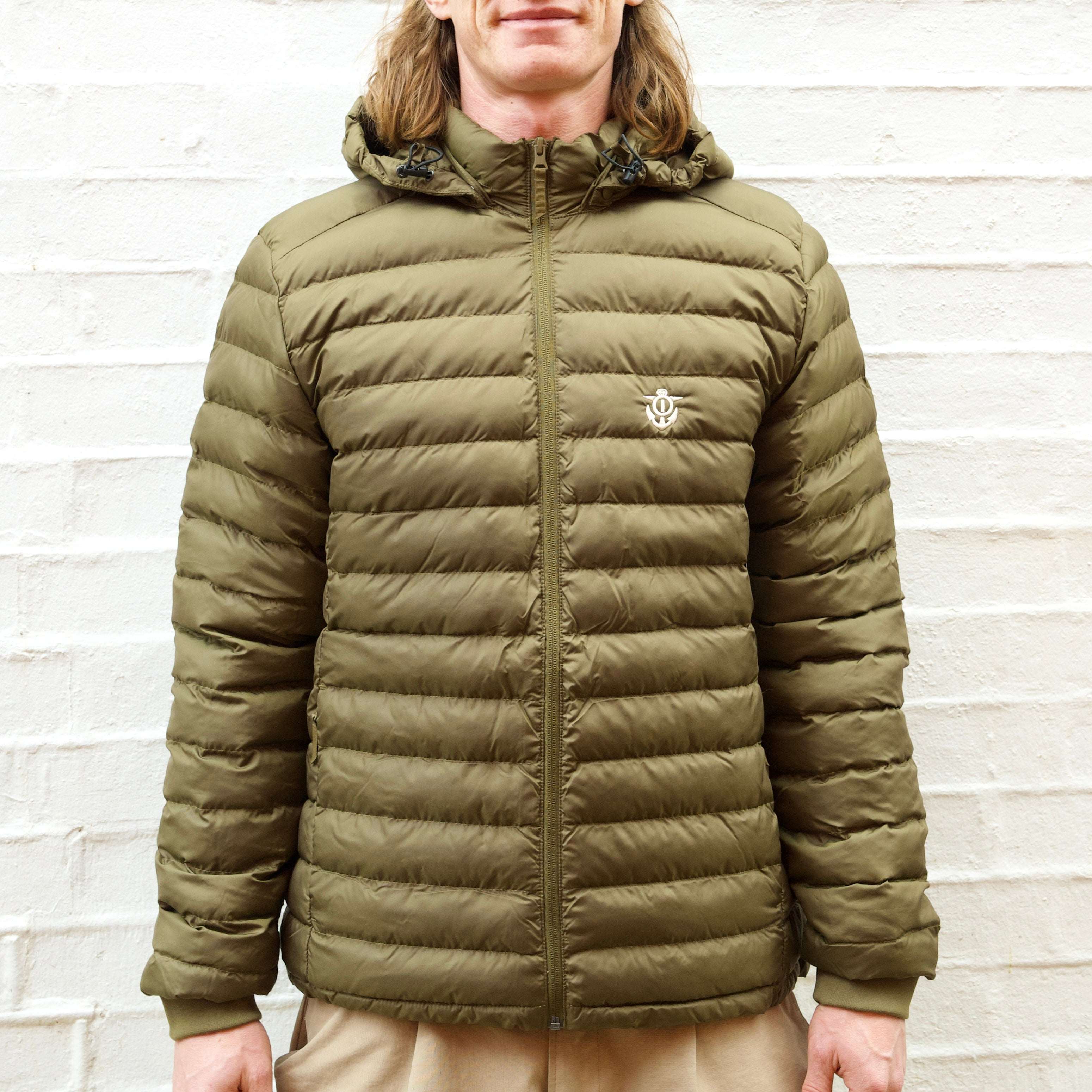 Anchor Padded Jacket - British Khaki | Married to the Sea