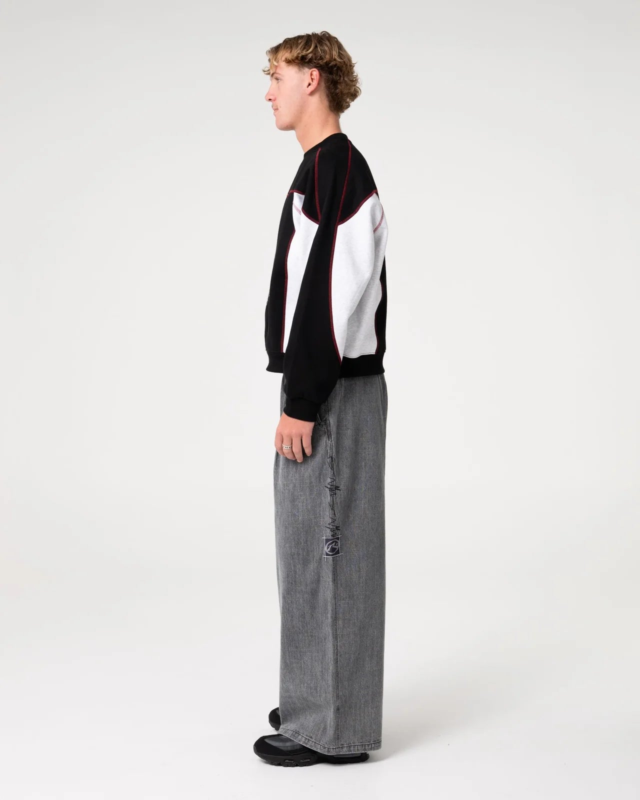 Rusty- Mista Slub Elastic Denim Jean | Washed Black