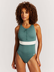 Protest Float One-Piece Swimsuit | Laurel Green