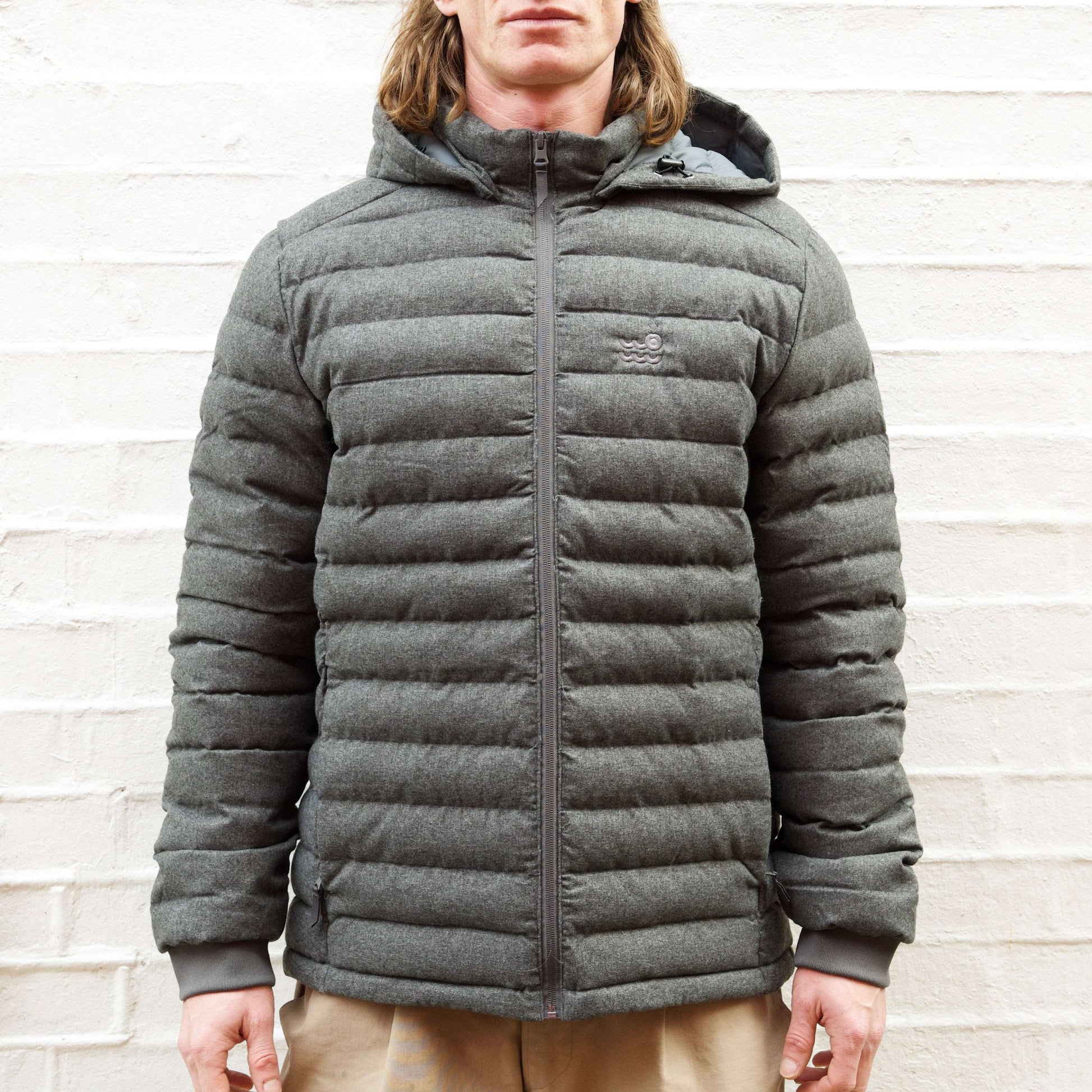 Setty Wool-Like Padded Jacket - Metal Heather Grey | Married to the Sea