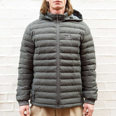 Setty Wool-Like Padded Jacket - Metal Heather Grey | Married to the Sea