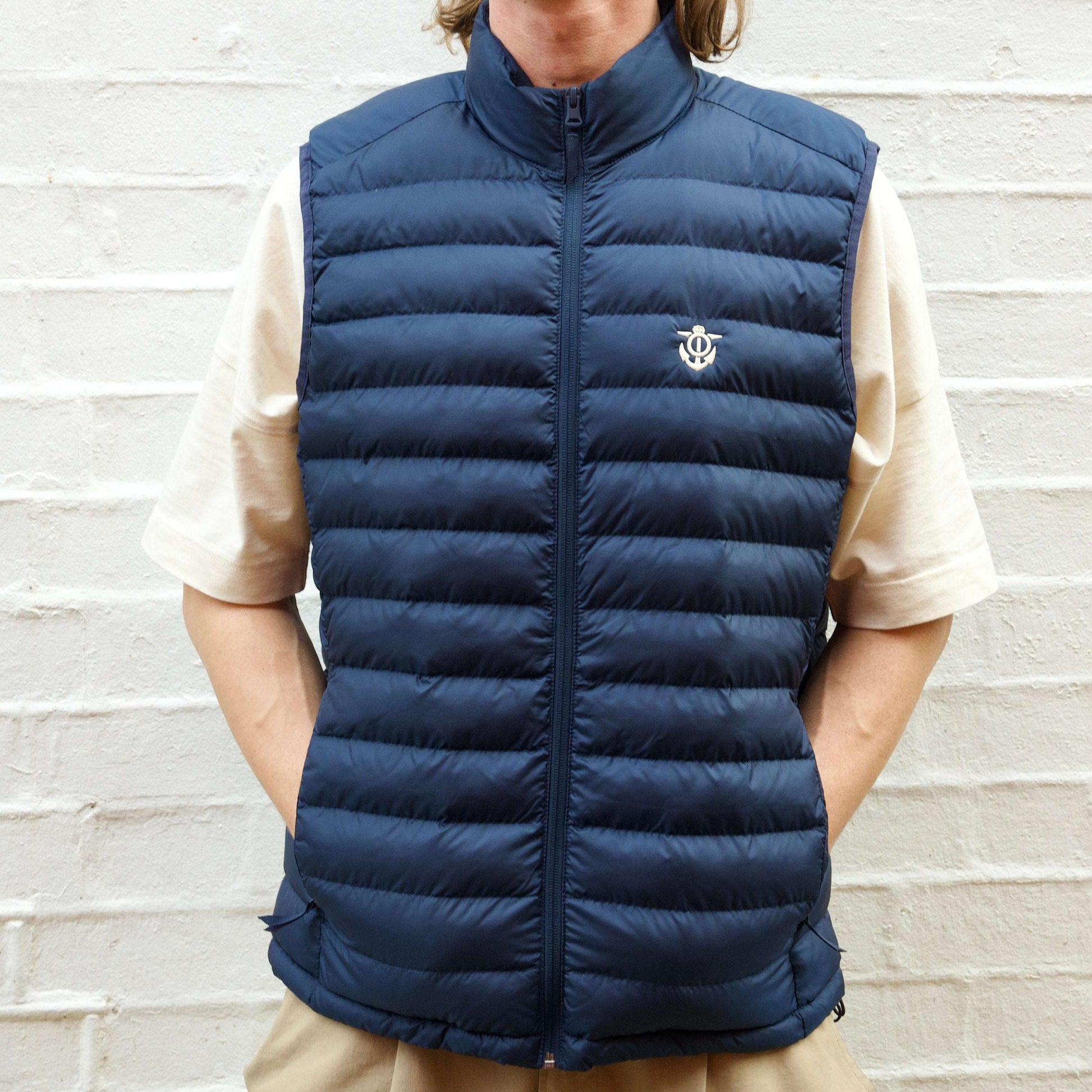 Anchor Padded Gilet - French Navy | Married to the Sea