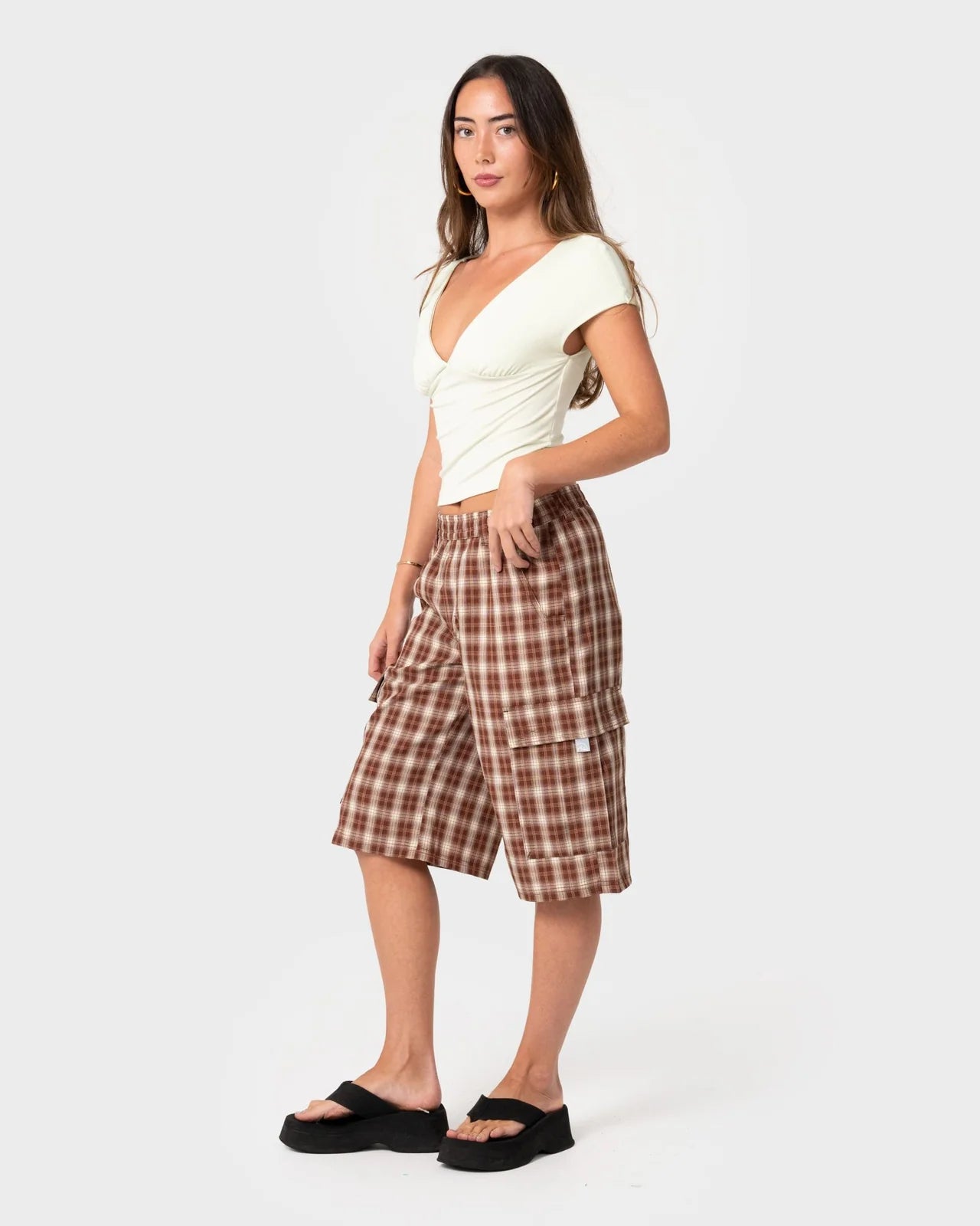 Rusty- Ms Screw Elastic Cargo Short | Java