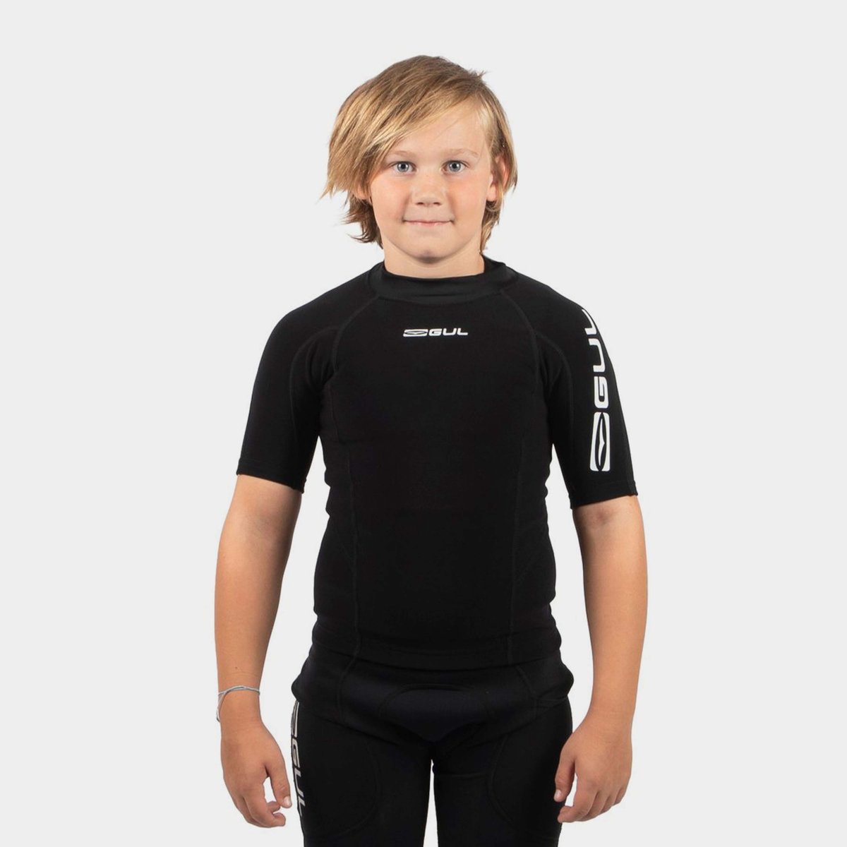Gul - Junior Evotherm Thermal Short Sleeve Rash Vest | Black