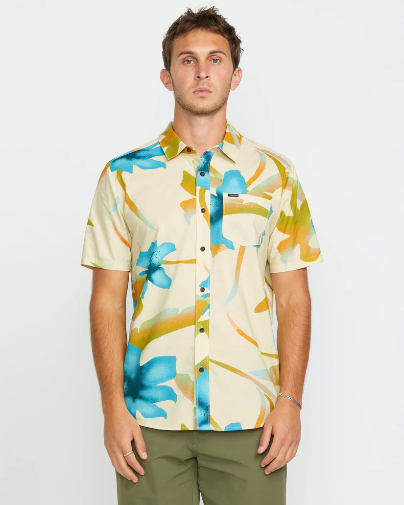 Volcom | Tracers Floral Shirt | Light Beige