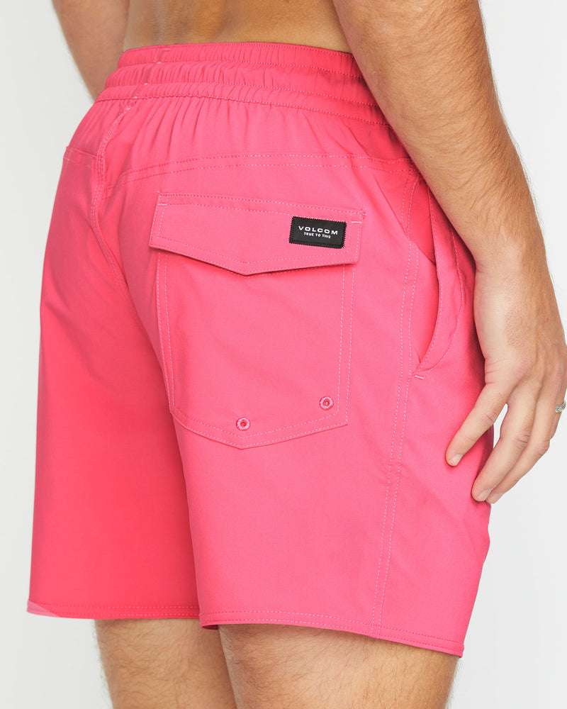 Volcom | Lido Solid Trunk 16" | Neon Pink