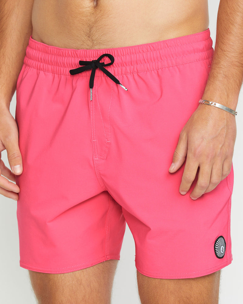 Volcom | Lido Solid Trunk 16" | Neon Pink