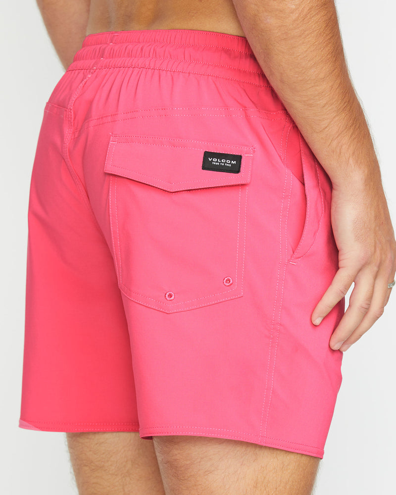 Volcom | Lido Solid Trunk 16" | Neon Pink