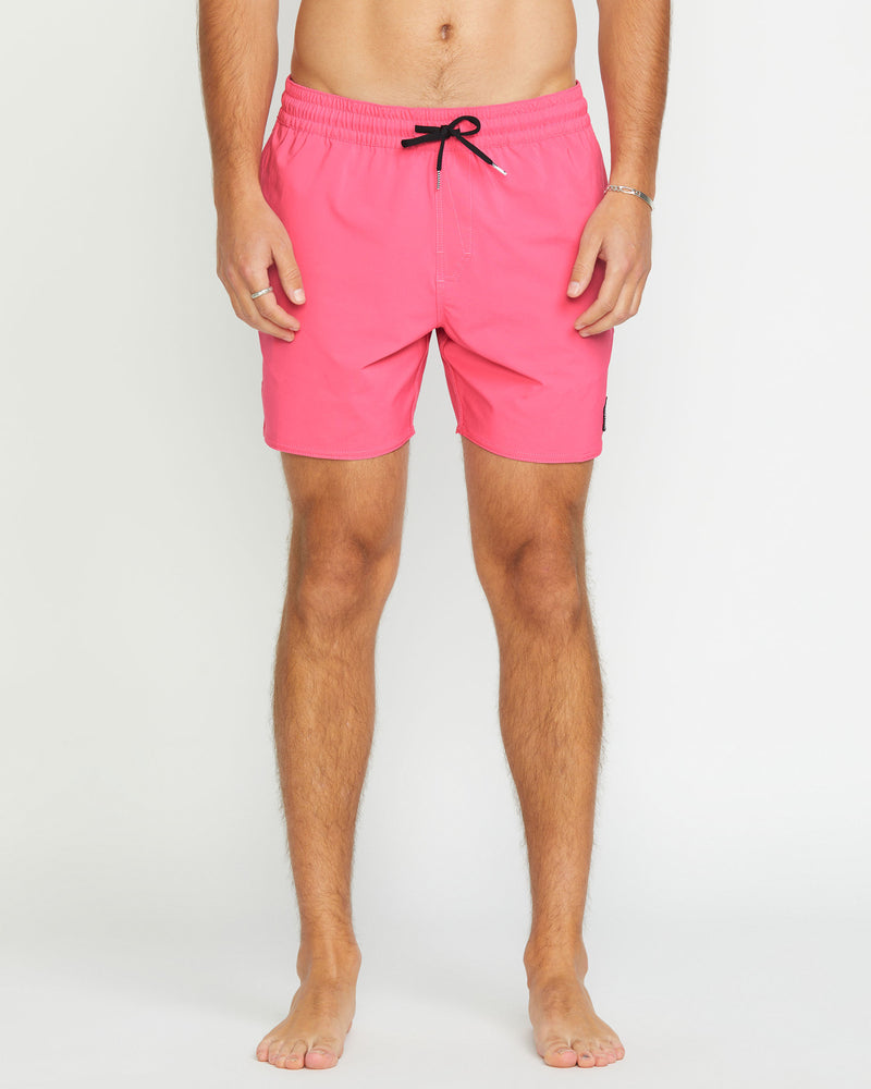 Volcom | Lido Solid Trunk 16" | Neon Pink