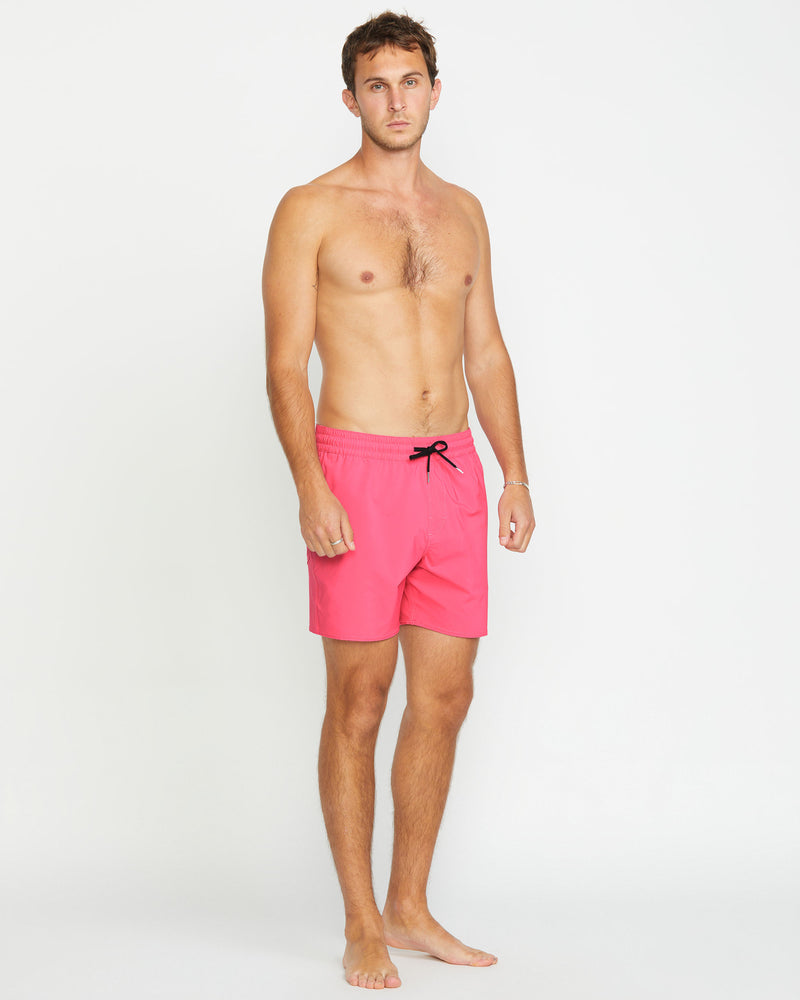 Volcom | Lido Solid Trunk 16" | Neon Pink